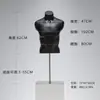 Soporte de Exhibición para Modelo Masculino Maniquí de Medio Cuerpo Negro y Blanco Accesorios para Escaparate de Tienda de Ropa para Hombres Modelo de Cuerpo Completo