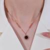 Colar Gargantilha Disco Dupla Face com Números Romanos Corrente Clavícula Feminino Design Rose Gold Senso de Design Celebridade da Internet Acessórios Corporais Versáteis