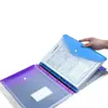 Bolsa de Arquivo Estéreo com 11 Furos Mais Vendida da Amazon Conjunto com Combinação de 6 Cores Bolsa Transparente para Armazenamento de Arquivos A4 Fabricante Atacado