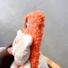 Funda de Peluche Oso Pequeño para Teléfono Protección Anticaídas Adecuada para Apple 17Pro/17Pm Modelo Hecho a Mano Oso Gordo