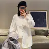 Ropa Zhengqite/Suéter de Punto Estilo Camisa con Botones 25% Lana Cuello Polo Suéter Holgado Tipo Chaqueta para Mujer