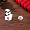 Broche Panda Estilo Chino Lindo Animal Insignia para Bolsa Ropa Accesorios para Bolsa Bambú Panda Gigante Cadena Pin de Solapa