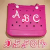 Bolsa Borg con Letra Inglesa Rosa Accesorios Bolsa con Agujeros Colgante para Bolsa Flor Grande de Zapato Hebilla Boggbag Accesorios para Bolsa de Playa