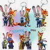 Zootopia Nick Judy Llavero Acrílico Doble Cara Mochila de Alto Valor Colgante Lindo Regalo Merchandising