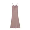 Nuevo Vestido Bodycon Sexy sin Espalda para Mujer Verano 2026, Estilo Chica Caliente Americana, Vestido de Tirantes Finos Color Sólido Ajustado
