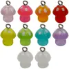 9 Tipos de Resina Luminosa Colorida con Purpurina Fina Colgantes de Hongo 3D Accesorios para Colgante de Pulsera Collar Llavero DIY