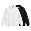 Sudadera de algodón para hombre con cuello henley de dos botones y cuello acanalado, chaqueta para hombre, manga larga para hombre, marca de moda Otoño/Invierno 2026
