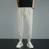 Venta Directa de Fábrica Pantalones de Traje con Puño de Cremallera para Hombre, Pantalones Casuales Cortos Fluidos, Pantalones Versátiles de Corte Ajustado, Pantalones Harem