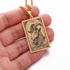Collar de las Doce Constelaciones Europeo y Americano Transfronterizo Logo Colgante Militar Retro Hombre Tarot Acero Inoxidable Tarot