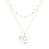 Collar de Cobre Arvaleff Serie de Apilamiento Cadena para Clavícula Girasol Oro de 18K Circonita con Diamantes Venta al por Mayor Transfronteriza
