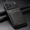 Adecuado para iPhone 18 Pro Max, Funda para Teléfono Apple 17 con Ranura para Tarjeta, Soporte para Samsung S26 Ultra, Funda de Cuero para Google 11