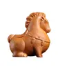 Talla en Madera de Ciprés de Acantilado Envejecido de un Caballo Tang como Adorno, Caballo del Zodiaco Coleccionable, Objeto para Sostener en la Mano, Gadget de Escritorio para Aliviar el Estrés "Riqueza Instantánea"