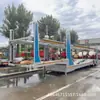 Exportação Transfronteiriça de Veículos de Transporte de Passageiros de 6 Eixos e 8 Eixos Estilo Europeu, Semirreboques Galvanizados para Transporte de Passageiros, Reboques de Transporte de Veículos de Passageiros