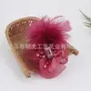 2025 Tocado de Malla Elástica Hecho a Mano Ramillete de Rendimiento Flor Artificial Flor para Ropa Versátil Color de Exportación Europeo y Americano Completo 858