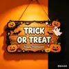 Letrero de Puerta de Madera Plana Impreso con Calabaza Decoración Creativa Colgante de Pared Decoración Festiva Venta al por Mayor desde el Fabricante