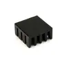 Disipador de calor de perfil de aluminio para Raspberry Pi con ranuras, Disipador de calor para chip negro 14*14*7mm