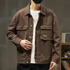 Jaqueta Jeans Casual Masculina Estilo Americano Fresca Tendência Marca Resistente Roupa de Trabalho Versátil Retrô Clássica Japonesa para Primavera e Outono