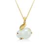 Elegante artístico retro estilo chino lindo mascota jade conejo pulsera femenina zodiaco jade conejo accesorios sencillos
