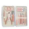 Conjunto Personalizado de Cortadores de Unha Rosa Dourado com 18 Peças, Cortadores de Unha para Manicure de Beleza, Tesouras de Unha, Ferramentas de Manicure