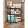 Estantería, estante de almacenamiento al lado del escritorio, caja de almacenamiento de libros móvil, gabinete de almacenamiento de libros ilustrados para niños, estante de bolsas de libros de múltiples capas, organizador de libros