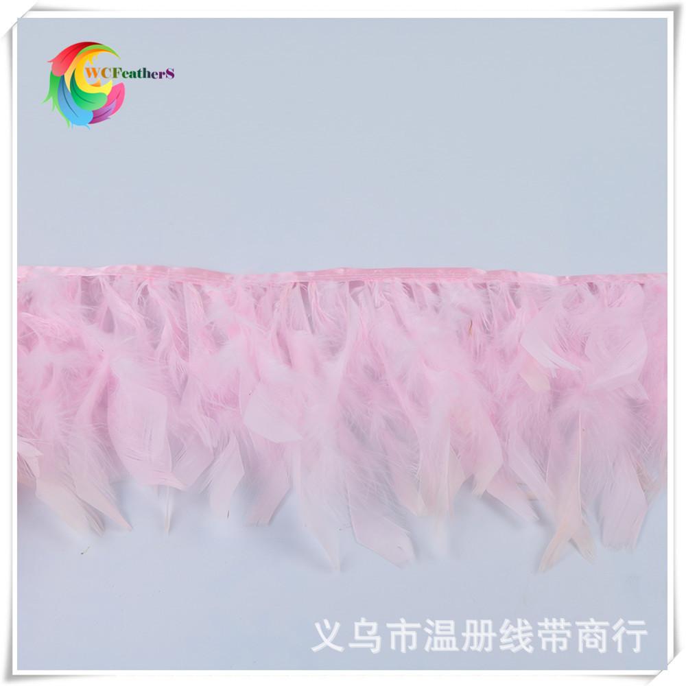 5 pink chandelle turkey feathe