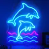 Las luces LED de neón de vida marina son regulables y adecuadas para bares de pesca del mundo marino, tabernas y cuevas de hombres.
