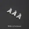 Collar de aleación con 26 letras en inglés, colgante de diamantes, joyería, pulsera, colgante, accesorios de joyería creativos, bricolaje
