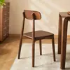 Silla de Comedor Color Nogal Negro Norteamericano, Silla con Respaldo Estilo Chino para Uso Doméstico, Silla para Mesa de Comedor, Silla de Madera Maciza, Silla de Ocio para Mesa de Té de Estudio