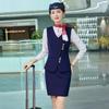 Uniforme de azafata de moda, ropa de trabajo para recepción de hotel, chaleco profesional, ropa de trabajo para capataz de servicio al cliente de restaurante femenino