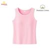 Nuevo Estilo Escote de Hilo Color Negro y Blanco Bloque de Color Camiseta sin Mangas Simple de Lyocell para Mujer con Copas, Adecuada para Usar como Prenda Exterior