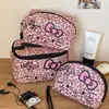 Bolsa de Maquillaje con Estampado de Leopardo para Mujer 2025 Nuevo Modelo Portátil de Gran Capacidad Bolsa de Almacenamiento de Maquillaje Bolso de Mano para Artículos de Tocador