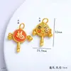 Accesorios Antiguos Chapados en Oro Serie Fortuna al por Mayor, Fuerte Retención del Color, Colgantes de Joyería de Trébol de Cuatro Hojas de la Fortuna, Dijes para DIY