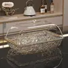 Nuevo Set de Bandeja de Preparación para Lavabo Refrigerado Plato para Pastel de Postre Fruta Congelada Sushi Sashimi Lavabo Transparente con Tapa