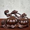 Adorno de Calabaza de Ébano, Simbolizando Prosperidad y Cosecha, Adecuado para Sala de Estar, Aparador de Entrada, Decoración de Estante de Exhibición, Regalo de Inauguración