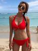 Bikini Nuevo Bikini Acero Push-up Sexy Pecho Cintura Baja Tres Puntos Spa Dividido Traje de Baño para Mujer