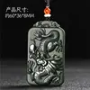 Jade Hetian de Xinjiang Zafiro Verde Torre Primera Calidad Material Fino Cuatro Brazos Guanyin Colgante de Paisaje para Hombres y Mujeres Colgante de Jade