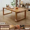 Mesa Longa de Madeira Maciça Cuidadosamente Selecionada para Uso na Sala de Estar, Mesa com Tampo Grande, Mesa de Trabalho, Mesa de Estudo, Mesa de Jantar Mobien