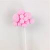 Estrella Luna Bola de Pelo Nube Pastel Adornos Decorativos Bola Tridimensional Color Horneado Postre Fiesta Disfraz Tarjeta