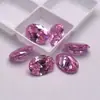 Cabujón de Piedra Preciosa Rosa Ovalado Facetado Forma de Huevo Zircón de Colores Circonita Cúbica Fabricante Mayorista