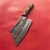 Cuchillo de acero para cortar huesos forjado a mano con peso cuchillo de siete estrellas cuchillo para cortar huesos especial comercial engrosado para puestos de carne