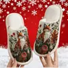 Fornecimento Exclusivo Transfronteiriço de Pantufas de Algodão com Estampa de Vaca das Terras Altas para Homens, Pantufas de Casal para Outono e Inverno, Pantufa de Pé Transfronteiriça Jit Peça Única Dropshipping