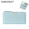 Carteira Feminina Fresca Estilo Coreano 80% de Desconto com Zíper Multifuncional Couro PU Grande Capacidade Ins Carteira Bolsa
