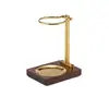 Soporte de Madera de Nogal y Cobre para Infusor de Té, Accesorios para Juego de Té Kung Fu, Base para Colador de Té, Soporte para Infusor de Té