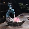 Incensário de incenso de refluxo de cigarro de cerâmica de cerâmica estilo nórdico fulvo personalidade ins Modern Home Living Room Bedroom Ornamentos decorativos