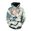 Sudadera con capucha para hombre y mujer, nueva sudadera con estampado de animación digital 3D transfronterizo europeo y americano con personaje del juego de Dios original, otoño de 2021