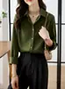 Camisa de Mujer para Primavera 2026 con Diseño Único, Versátil y Elegante, Top Casual Profesional de Satén de Seda