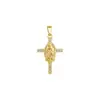 Cobre con Oro RealVajra Luz Sutra Cruz Moda Transfronteriza DIY Joyería con Cobre Circonita Microincrustación, Versátil y Popular