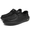 2026 Transmissão ao Vivo Tênis de Couro Fosco Ultra Leve Resistente ao Desgaste Retro Sapatos Casuais Masculinos de Couro Sola Grossa Sapatos da Moda Sapatos de Primavera para Dirigir