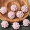 Nuevo accesorio de joyería DIY de flor de tres pétalos con incrustaciones de diamantes de resina transfronteriza, bola de arcilla suave con bola de diamante con agujero central y flor de cinco pétalos con incrustaciones de diamante