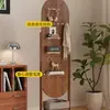 Espejo para Ropa con Tablero Perforado, Espejo de Cuerpo Entero Giratorio, Espejo Removible de Piso a Techo, Perchero para Ropa para el Hogar, Espejo Integrado, Espejo de Vestir